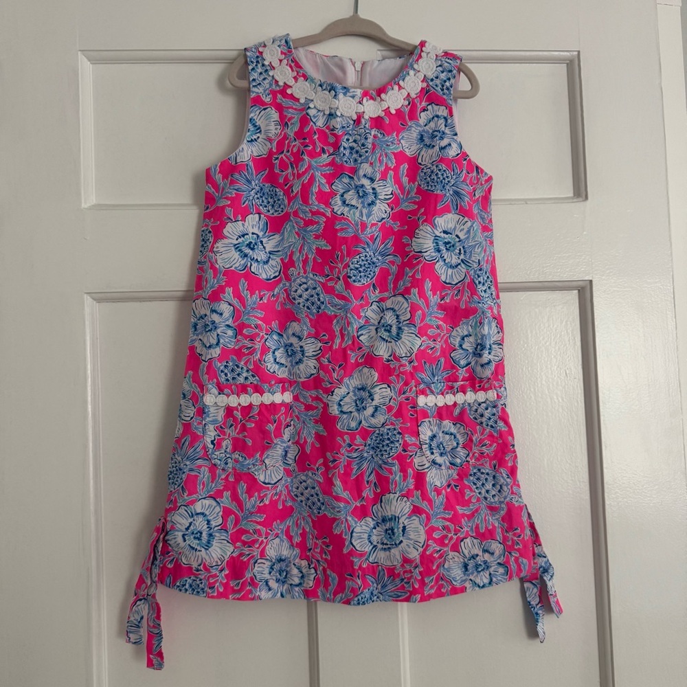 Lilly Pulitzer Pink and Blue Girls Shift Dress